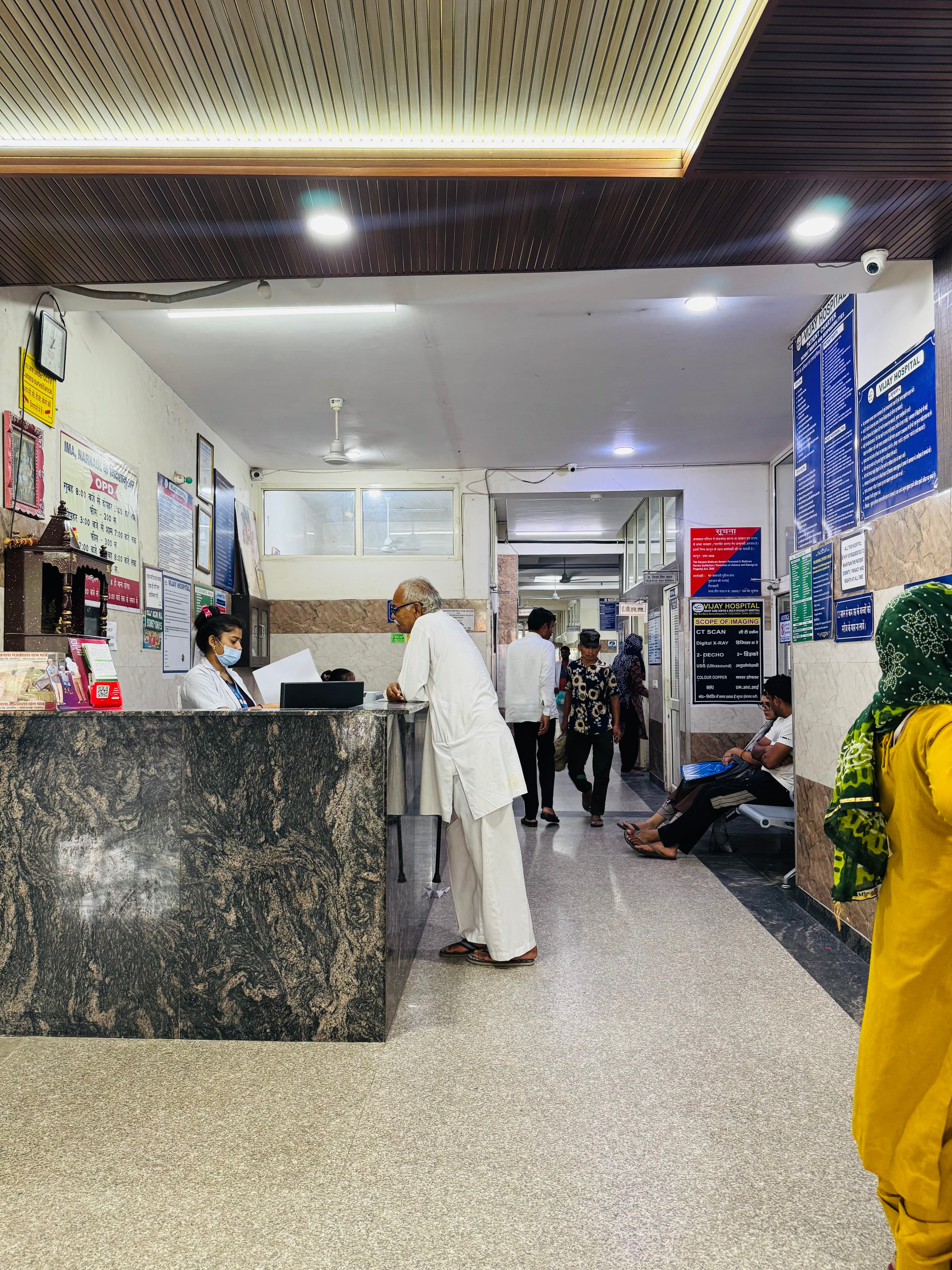 Doctors and nursing staff providing compassionate patient care at Vijay Hospital Narnaul with modern medical facilities.